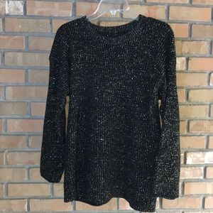 Medium black and metallic gold sweater